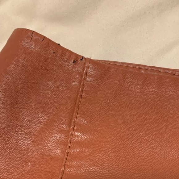 Free people button up faux leather mini skirt size 2 - Picture 6 of 6